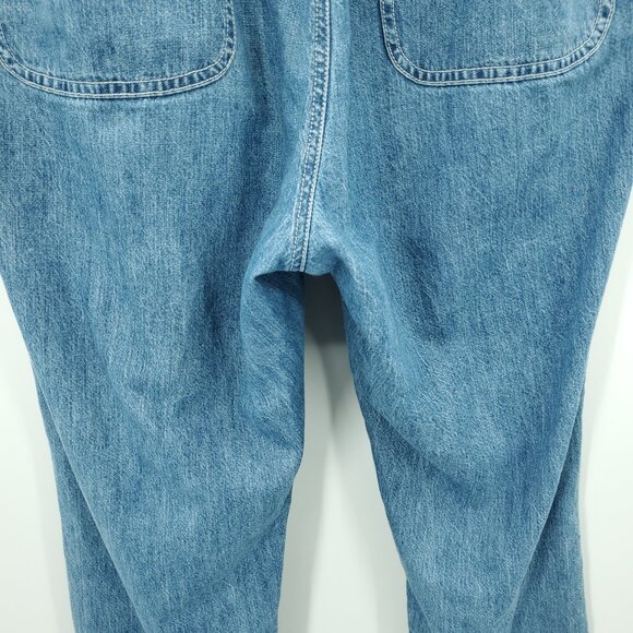 rag & bone Cotton Denim Jogger L Blue Drawstring Straight Leg High Rise Pull-On - Picture 10 of 16